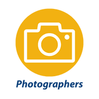 Photographers yellow icon button
